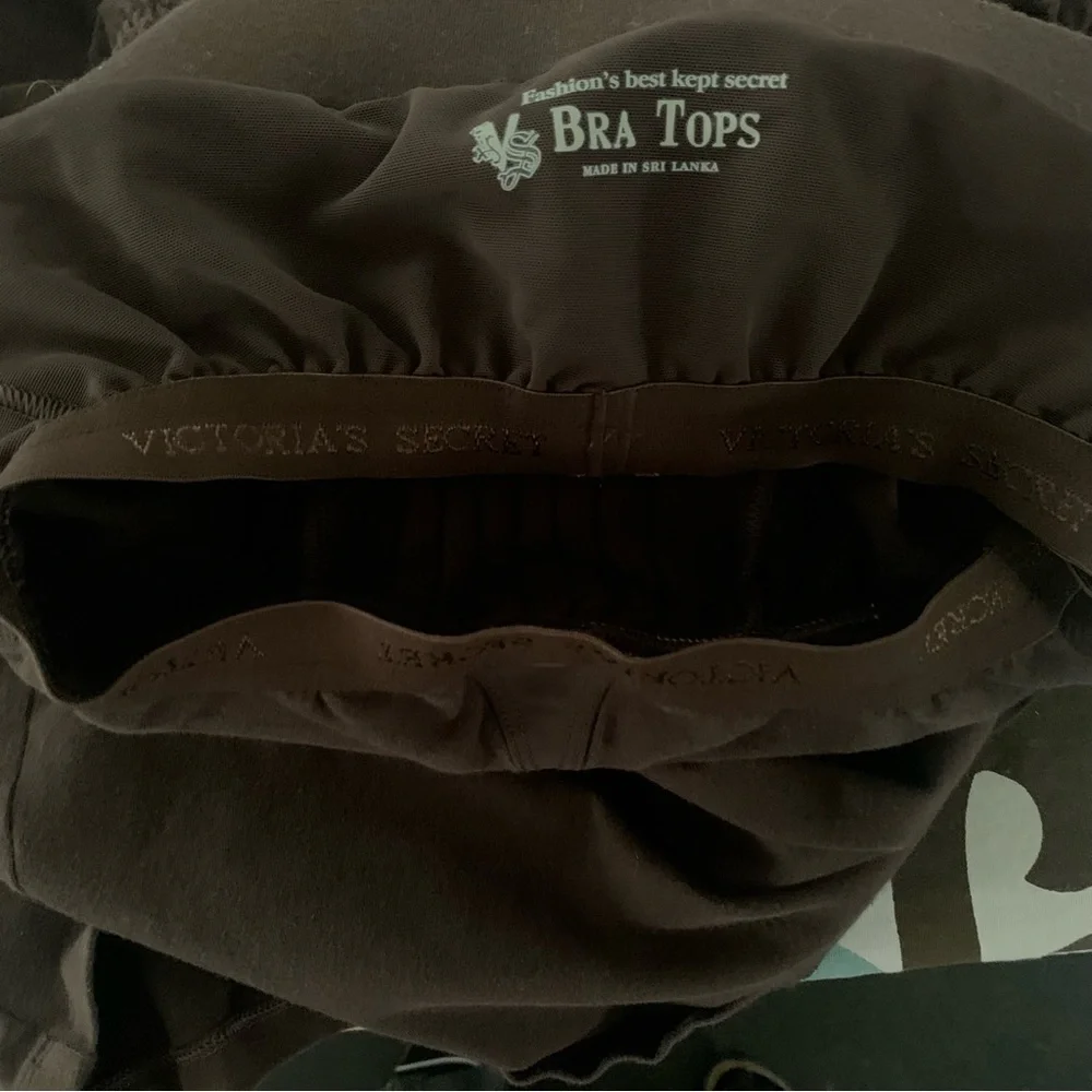 Women’s S VICTORIA’S SECRET BRA TOPS Brown Strapless Sundress Pintucks & Pockets - Picture 14 of 14